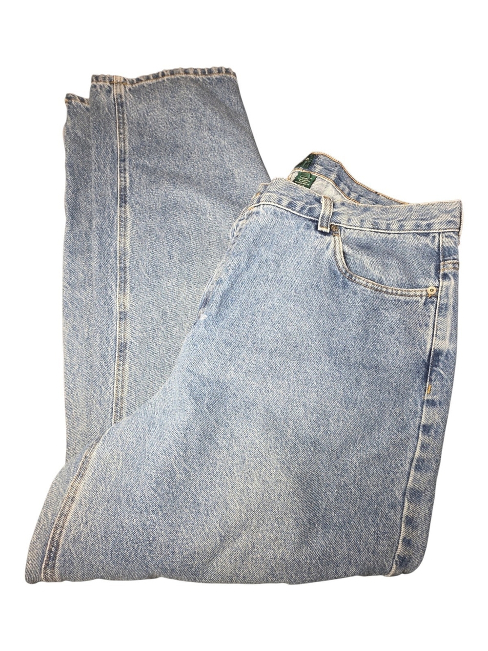 Lauren Ralph Lauren 100% Cotton Straight Leg Jeans Blue Medium Wash Plus Size 18